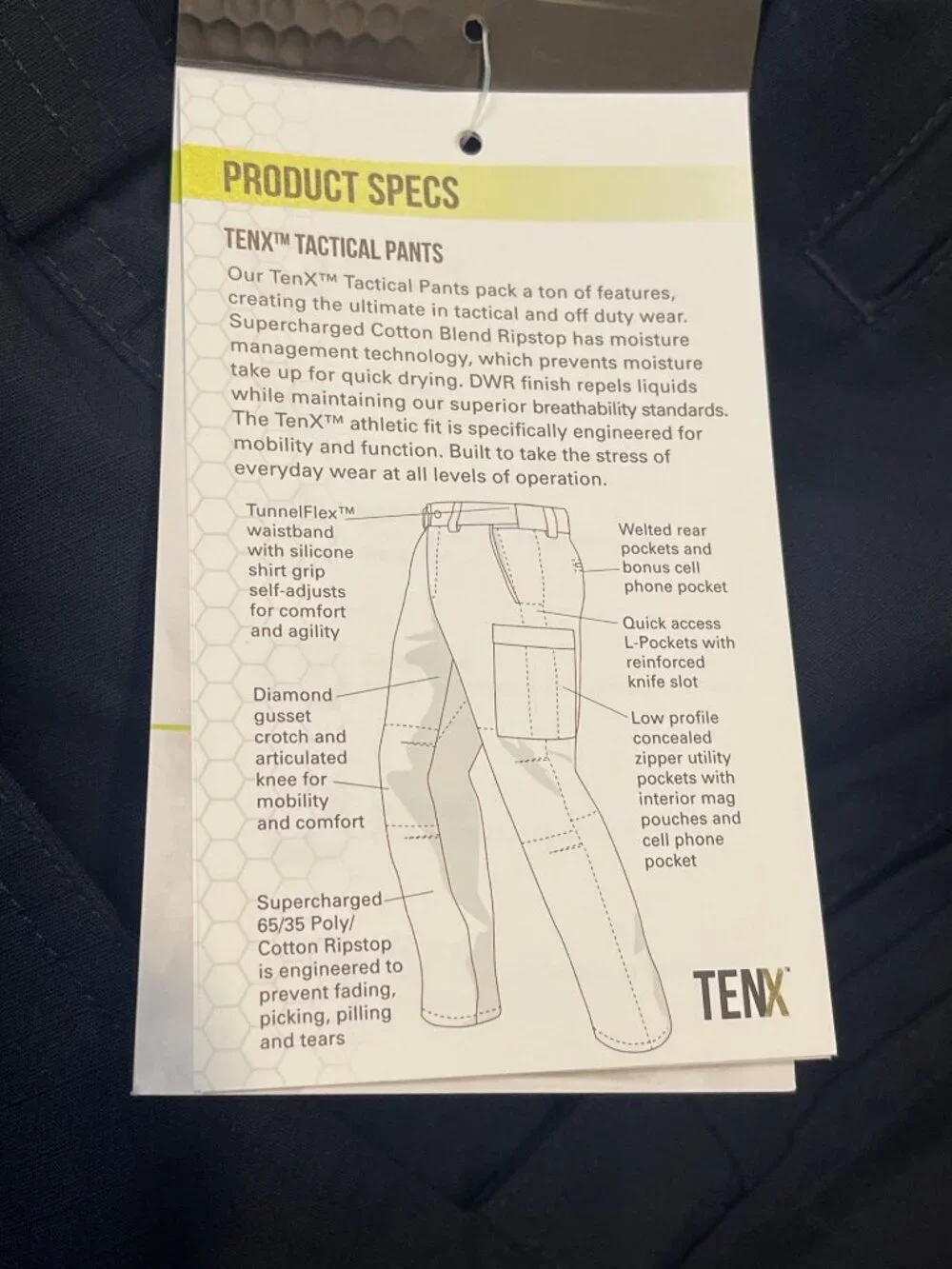 NWT Blauer TENX Tactical Pants Mens 50x30 Silver Tan 8836